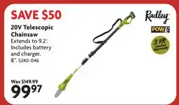 Home Hardware 20V Telescopic Chainsaw offer