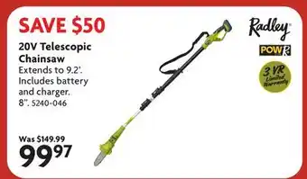 Home Hardware 20V Telescopic Chainsaw offer