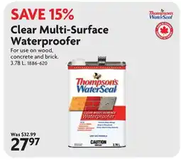 Home Hardware Clear Multi-Surface Waterproofer offer