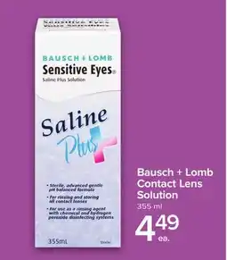 Metro BAUSCH + LOMB CONTACT LENS SOLUTION offer