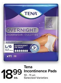 Metro TENA INCONTINENCE PADS offer