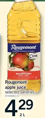 Fortinos ROUGEMONT APPLE JUICE offer
