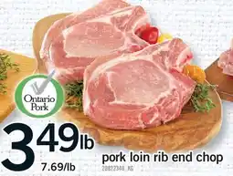 Fortinos PORK LOIN RIB END CHOP offer
