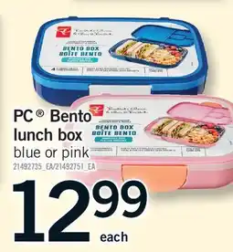Fortinos PC BENTO LUNCH BOX BLUE OR PINK offer