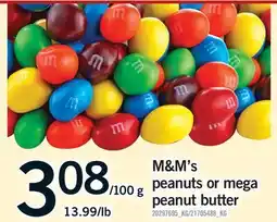 Fortinos M&MS PEANUT OR MEGA PEANUT BUTTER offer
