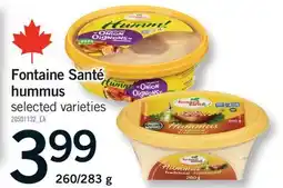 Fortinos FONTAINE SANTÉ HUMMUS, 260/283 G offer
