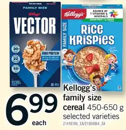 Fortinos KELLOGG'S FAMILY SIZE CEREAL offer