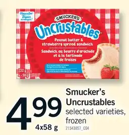 Fortinos SMUCKER'S UNCRUSTABLES offer