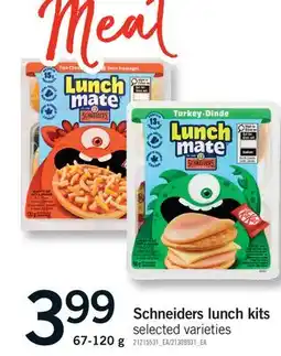 Fortinos SCHNEIDERS LUNCH KITS offer