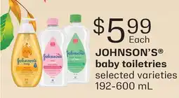 Fortinos JOHNSON'S BABY TOILETRIES offer