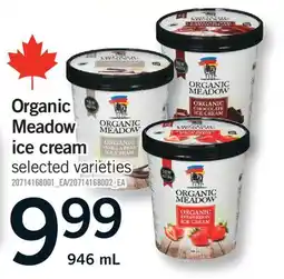 Fortinos ORGANIC MEADOW ICE CREAM offer