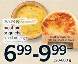 Fortinos MEAT PIE OR QUICHE offer