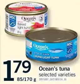Fortinos OCEAN'S TUNA, 85/170 G offer