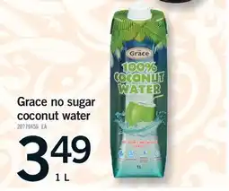 Fortinos GRACE NO SUGAR COCONUT WATER offer