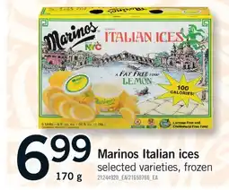 Fortinos MARINOS ITALIAN ICES offer