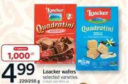 Fortinos LOACKER WAFERS, 220/250 G offer