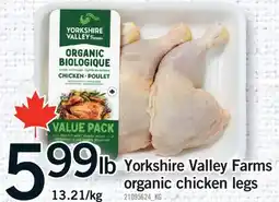 Fortinos YORKSHIRE VALLEY FARMS ORGANIC CHICKEN LEGS offer