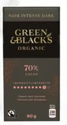 Metro GREEN & BLACK'S CHOCOLATE BARS offer