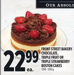 Metro FRONT STREET BAKERY CHOCOLATE, TRIPLE FRUIT OR TRIPLE STRAWBERRY BOSTON CAKES offer