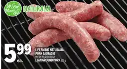Metro LIFE SMART NATURALIA PORK SAUSAGES, LEAN GROUND PORK 500 G | POT EN MILLET (ITALIAN) offer