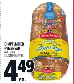 Metro DIMPFLMEIER RYE BREAD offer