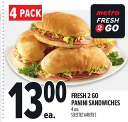 Metro FRESH 2 GO PANINI SANDWICHES offer