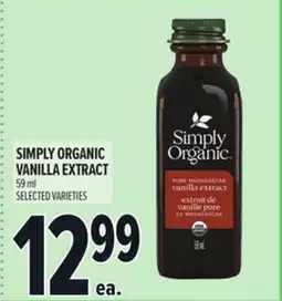 Metro SIMPLY ORGANIC VANILLA EXTRACT offer
