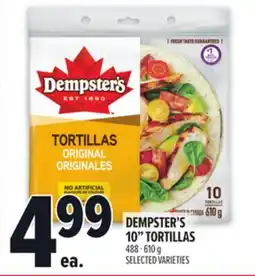 Metro DEMPSTER'S 10 TORTILLAS offer