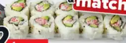 Metro VEGETARIAN, CALIFORNIA OR SPICY CALIFORNIA ROLLS offer