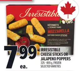 Metro IRRESISTIBLE CHEESE STICKS OR JALAPENO POPPERS offer