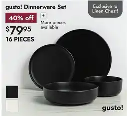 Linen Chest gusto! Dinnerware Set offer