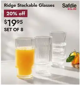 Linen Chest Ridge Stackable Glasses offer