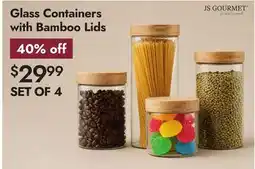 Linen Chest Glass Containers with Bamboo Lids offer