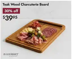 Linen Chest Teak Wood Charcuterie Board offer