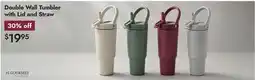 Linen Chest Double Wall Tumbler with Lid and Straw offer
