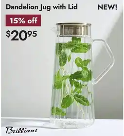 Linen Chest Brilliant Dandelion Jug with Lid offer