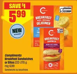 FreshCo Compliments Breakfast Sandwiches or Bites offer