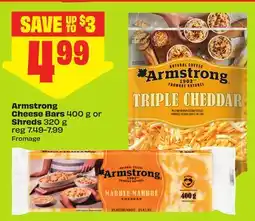 FreshCo Armstrong Cheese Bars 400 g or Shreds 320 g offer