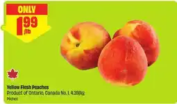 FreshCo Yellow Flesh Peaches Product of Ontario, Canada No. 1 4.39/kg offer