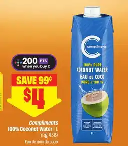 FreshCo Compliments 100% Coconut Water offer