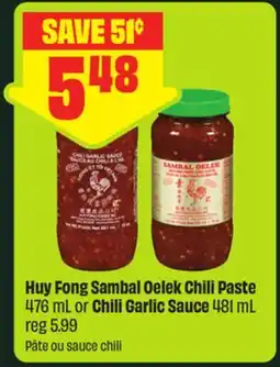 FreshCo Huy Fong Sambal Oelek Chili Paste or Chili Garlic Sauce 476 mL or 481 mL - FreshCo Mid-Autumn offer