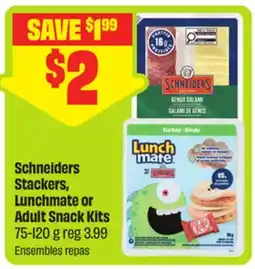FreshCo Schneiders Stackers, Lunchmate or Adult Snack Kits offer