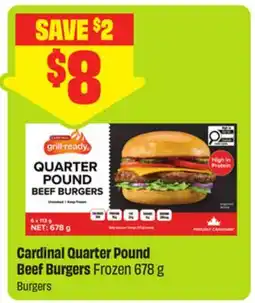 FreshCo Cardinal Quarter Pound Beef Burgers Frozen offer