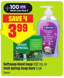 FreshCo Softsoap Hand Soap 332 mL or Irish Spring Soap Bars offer