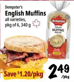 Farm Boy Dempster's English Muffins offer