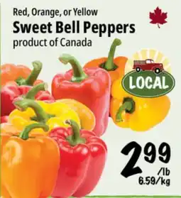 Farm Boy Red, Orange, or Yellow Sweet Bell Peppers offer