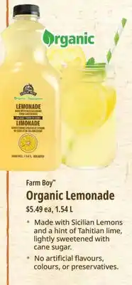 Farm Boy Farm Boy Organic Lemonade offer