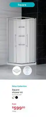 Bath Depot Nilus Collection Square shower kit offer