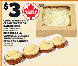 Independent Grocer CINNAMON BUNS, 4'S CREAM CHEESE OR DANISH ICING offer