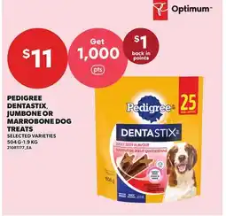 Independent Grocer PEDIGREE DENTASTIX, JUMBONE OR MARROBONE DOG TREATS, 504 G-1.9 KG offer
